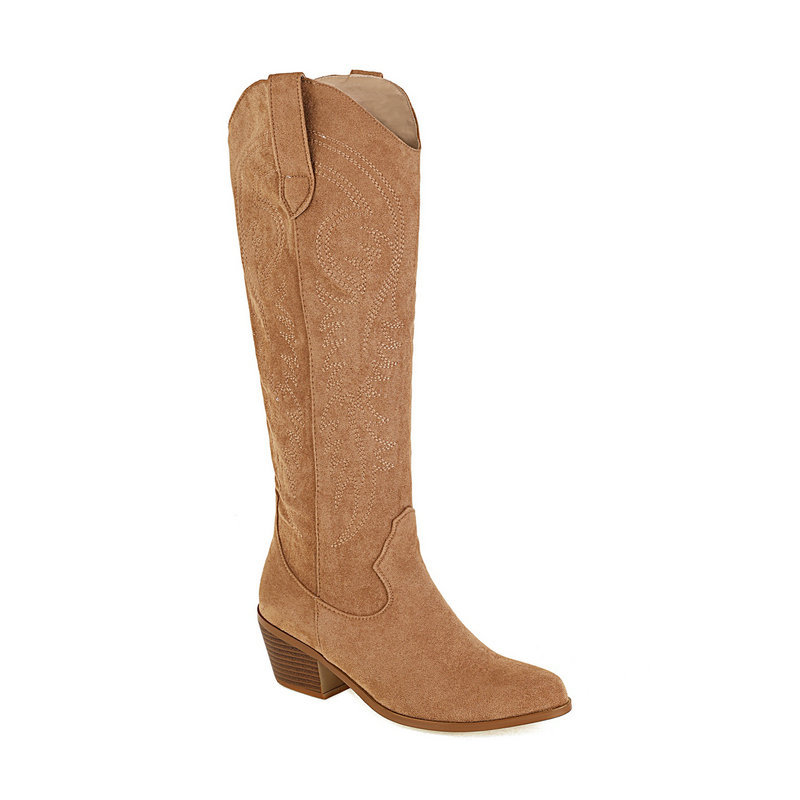 Beige Cowboylaarzen Moco-28  | Dames Cowboylaarzen