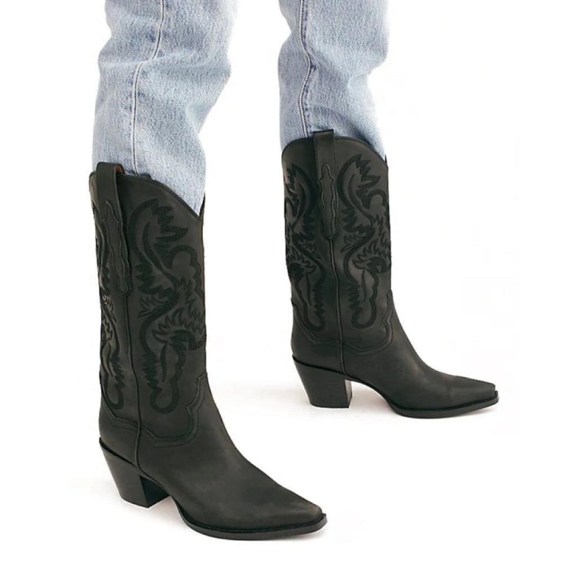 Zwarte Cowboylaarzen Jukeson 34180  | Dames Cowboylaarzen