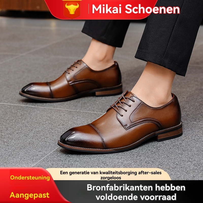 Zwarte Nette Schoenen Sfm-50007  | Heren Nette Schoenen